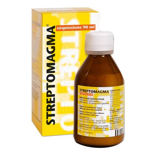 Wyeth Streptomagma Sospensione Trattamento Sintomatico Diarree Flacone 90ml - Farmacia Rossi2 - Farmacia Rossi 