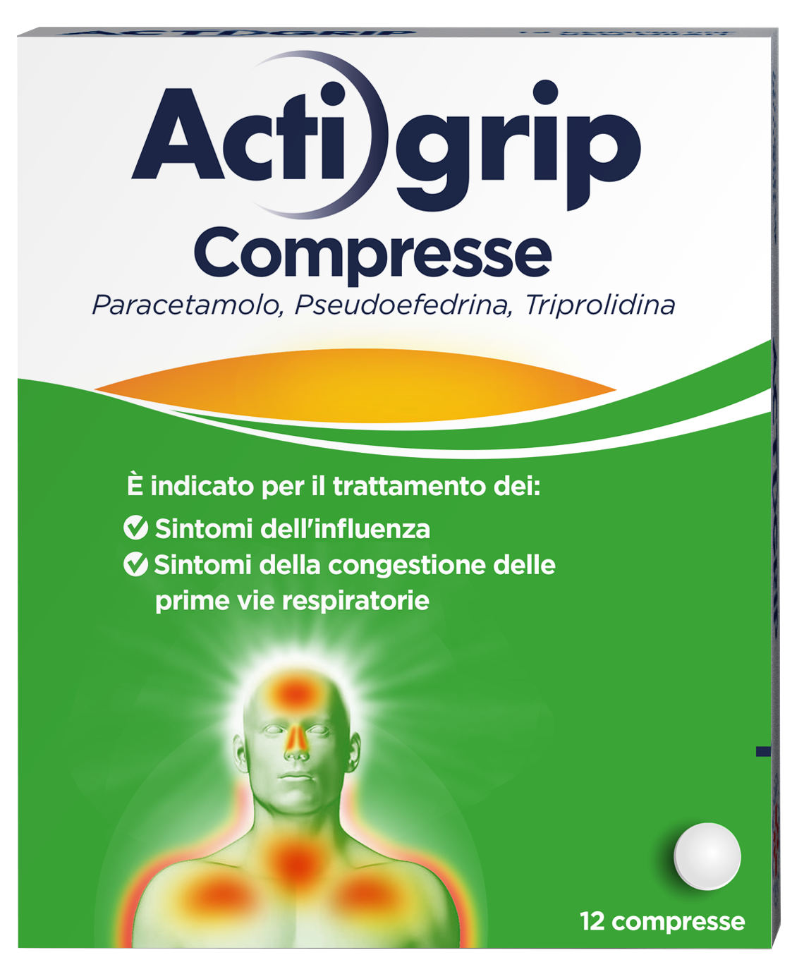 ACTIGRIP*12CPR 2,5+60+500MG - Farmacia Rossi2 - Farmacia Rossi 