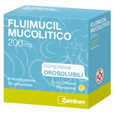 Zambon Fluimucil Mucolitico 200mg Trattamento Affezioni Respiratorie 20 Compresse Orosolubili - Farmacia Rossi2 - Farmacia Rossi 