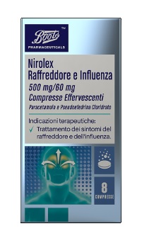 Nirolex Raffreddore E Influenza 8 Compresse Effervescenti 500mg/60mg - Farmacia Rossi2 - Farmacia Rossi 