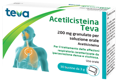 ACETILCISTEINA TEVA*30BS 200MG - Farmacia Rossi2 - Farmacia Rossi 