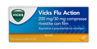 VICKS FLU ACTION*12CPR200+30MG - Farmacia Rossi2 - Farmacia Rossi 
