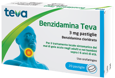 BENZIDAMINA TEVA*20PASTL 3MG - Farmacia Rossi2 - Farmacia Rossi 