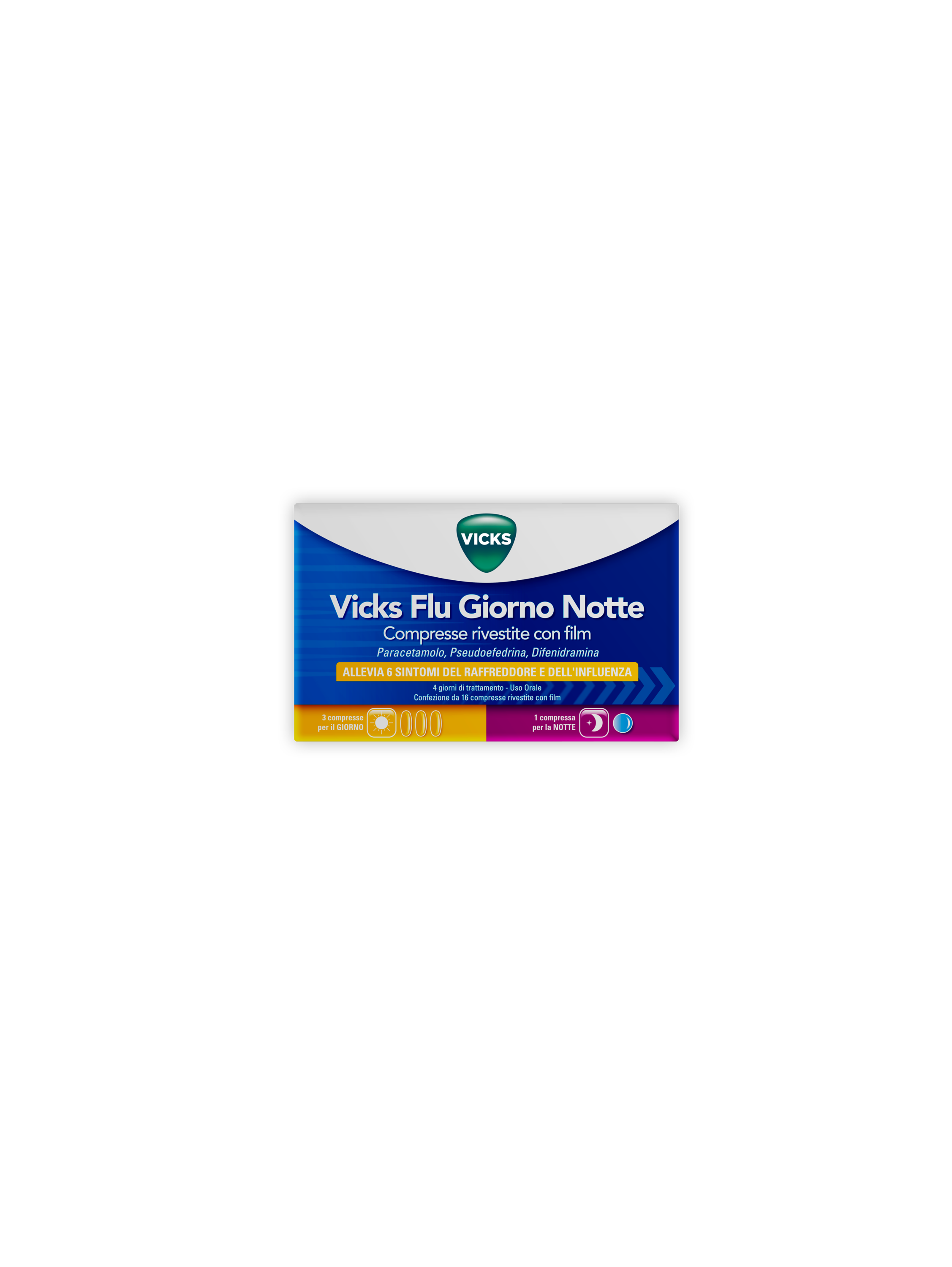 VICKS FLU GIORNO NOTTE*12+4CPR - Farmacia Rossi2 - Farmacia Rossi 