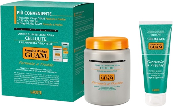 GUAM FANGHI D'ALGA CONFEZIONE CONVENIENZA FREDDA CON FANGHI D'ALGA GUAM 1 KG + CREMA GEL 250 ML FORMULA A FREDDO - Farmacia Rossi2 - Farmacia Rossi 
