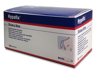 FASCIA AUTOADESIVA PER FISSAGGIO CATETERI E MEDICAZIONI HYPAFIX IN TESSUTO NON TESSUTO DI POLIESTERE ELASTICO ACRILICO SENZA RESINE E GOMME NATURALI 15X1000CM - Farmacia Rossi2 - Farmacia Rossi 