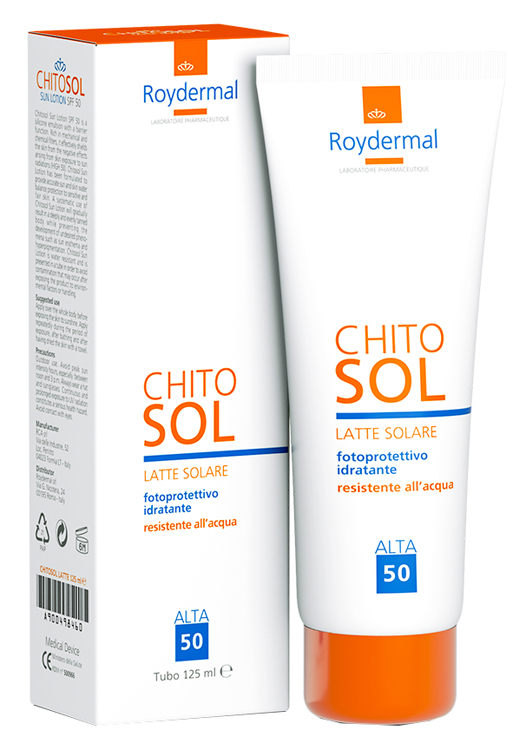 CHITOSOL LATTE SOLARE FP 50 TUBO 125 ML - Farmacia Rossi2 - Farmacia Rossi 