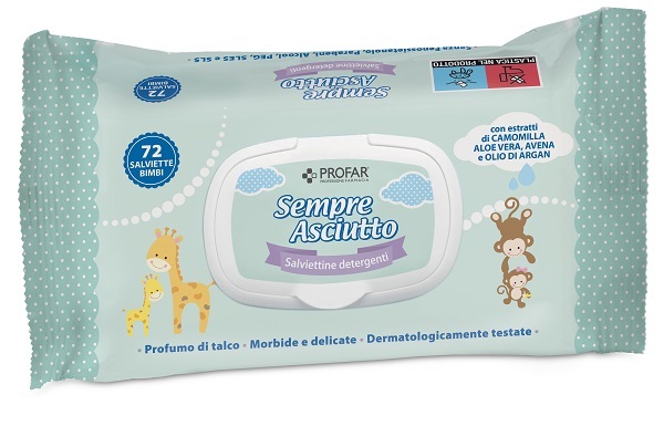 SALVIETTINE UMIDIFICATE SEMPRE ASCIUTTO 72 PEZZI PROFAR - Farmacia Rossi2 - Farmacia Rossi 