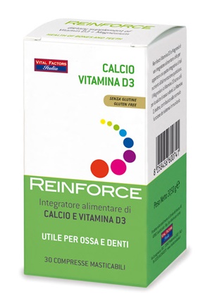 REINFORCE CALCIO + VITAMINA D3 30 COMPRESSE MASTICABILI - Farmacia Rossi2 - Farmacia Rossi 