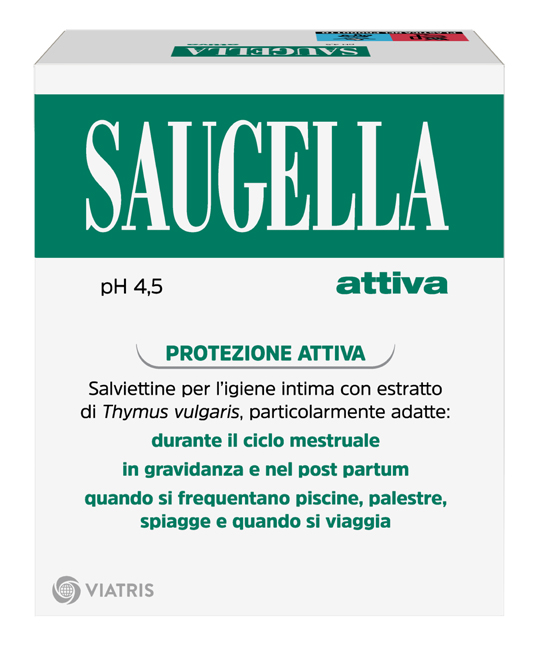 SAUGELLA ATTIVA SALVIETTINE DETERGENTI 10 BUSTINE - Farmacia Rossi2 - Farmacia Rossi 