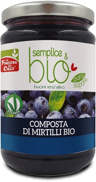 COMPOSTA DI MIRTILLI BIO CON POLPA DI MELA 320 G - Farmacia Rossi2 - Farmacia Rossi 