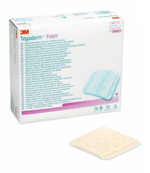 MEDICAZIONE IN SCHIUMA NON ADESIVA TEGADERM FOAM CM10X10 10 PEZZI - Farmacia Rossi2 - Farmacia Rossi 