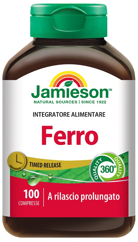 FERRO A RILASCIO PROLUNGATO JAMIESON 100 COMPRESSE - Farmacia Rossi2 - Farmacia Rossi 