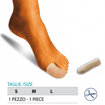 ORIONE OK PED G105 CAPPUCCIO PROTEGGI DITA GEL POLIMERO RIVESTITO TESSUTO S 1 PEZZO - Farmacia Rossi2 - Farmacia Rossi 