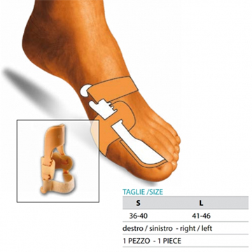 ORIONE OK PED 229 CORRETTORE NOTTURNO ALLUCE VALGO DESTRO BIANCO S 35-40 - Farmacia Rossi2 - Farmacia Rossi 