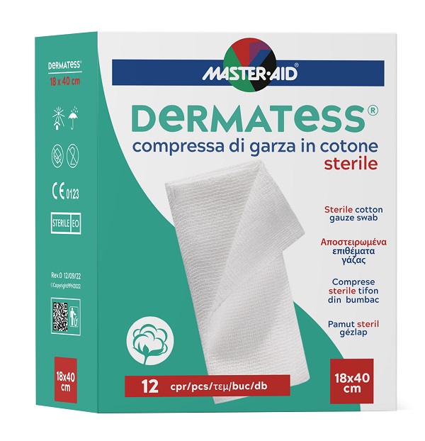 GARZA IDROFILA DERMATESS COT 18X40 12 PEZZI - Farmacia Rossi2 - Farmacia Rossi 