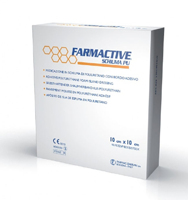CEROTTO FARMACTIVE SCHIUMA IN POLIURETANO 10X10CM 10 PEZZI - Farmacia Rossi2 - Farmacia Rossi 