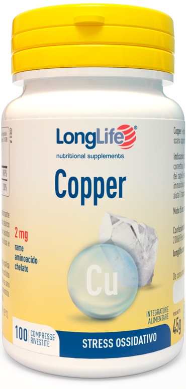 LONGLIFE COPPER 2 MG 100 COMPRESSE - Farmacia Rossi2 - Farmacia Rossi 