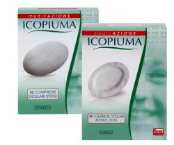 ICOPIUMA GARZA COMPRESSA OCULARE DI COTONE 10 PEZZI - Farmacia Rossi2 - Farmacia Rossi 