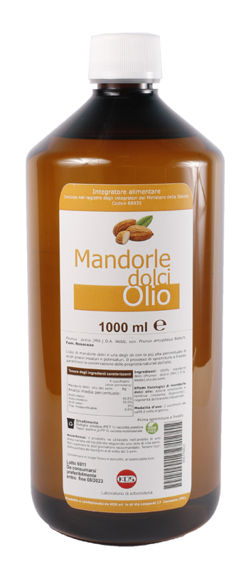 MANDORLE DOLCI OLIO 1000 ML - Farmacia Rossi2 - Farmacia Rossi 