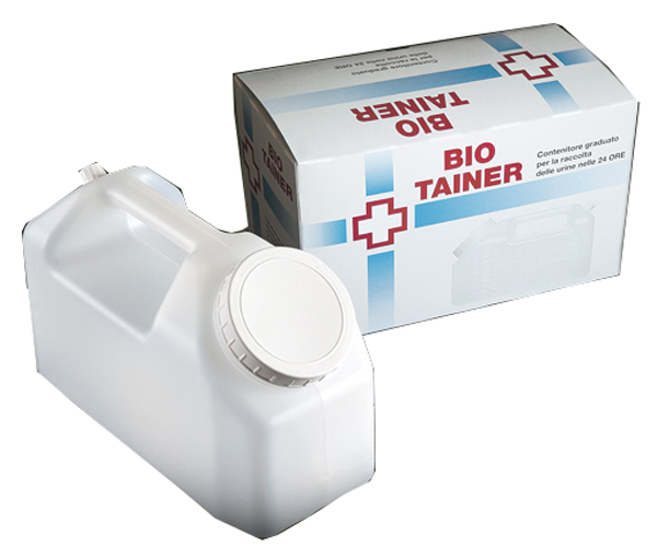 TANICA GRADUATA BIO TAINER PER RACCOLTA DI URINA NELLE 24 ORE 2500 ML CON TAPPINO DI PRELIEVO E MANICO 1 PEZZO - Farmacia Rossi2 - Farmacia Rossi 