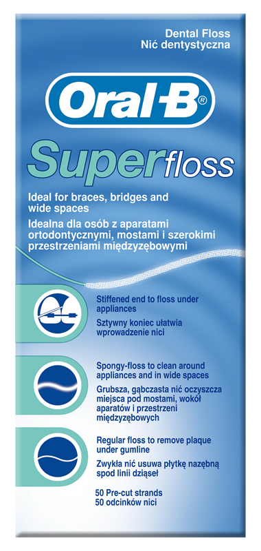 ORALB SUPERFLOSS FILO INTERDENTALE 50 FILI - Farmacia Rossi2 - Farmacia Rossi 
