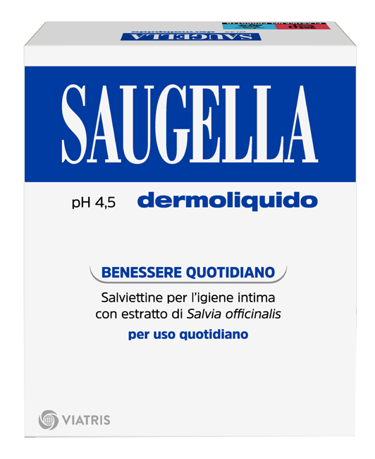 SAUGELLA DERMOLIQUIDO PH 4,5 SALVIETTINE IGIENE INTIMA BENESSERE QUOTIDIANO 10 PEZZI - Farmacia Rossi2 - Farmacia Rossi 