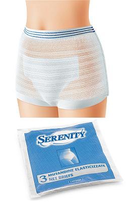 MUTANDINA ELASTICA RETTANGOLARE A RETE SERENITY M 3 PEZZI - Farmacia Rossi2 - Farmacia Rossi 