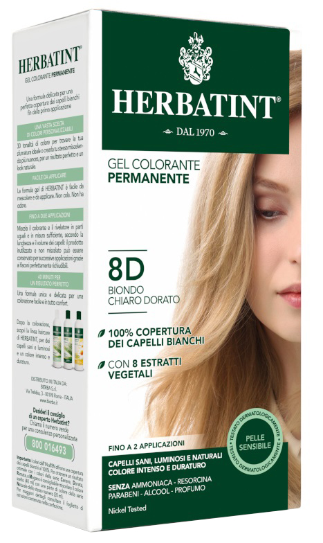 HERBATINT 8D BIONDO CHIARO DORATO 150 ML - Farmacia Rossi2 - Farmacia Rossi 