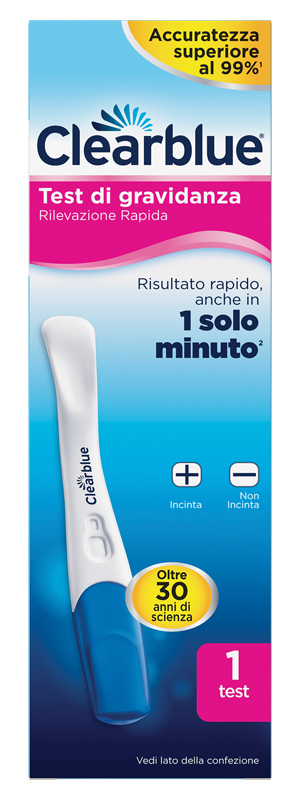 TEST DI GRAVIDANZA CLEARBLUE RILEVAZIONE RAPIDA 1 PEZZO - Farmacia Rossi2 - Farmacia Rossi 