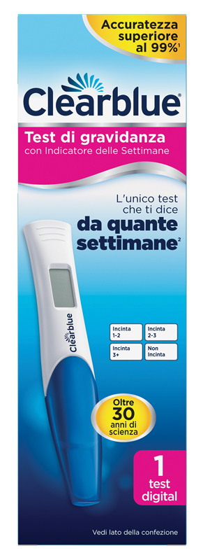 TEST DI GRAVIDANZA CLEARBLUE CON INDICATORE DELLE SETTIMANE 1 PEZZO - Farmacia Rossi2 - Farmacia Rossi 