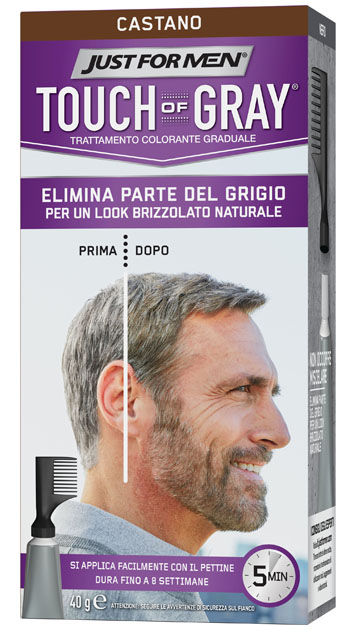 JUST FOR MEN TOUCH OF GRAY CASTANO 40 G - Farmacia Rossi2 - Farmacia Rossi 