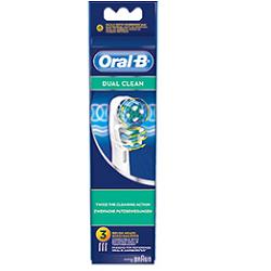 ORALB DUAL CLEAN EB417 TESTINE SPAZZOLINO ELETTRICO 3 PEZZI - Farmacia Rossi2 - Farmacia Rossi 
