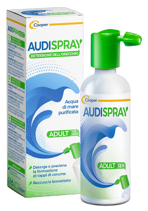 AUDISPRAY ADULT SOLUZIONE DI ACQUA DI MARE IPERTONICA SPRAY SENZA GAS DETERSIONE ORECCHIO 50 ML - Farmacia Rossi2 - Farmacia Rossi 