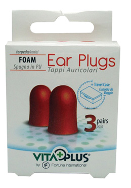 TAPPI AURICOLARI SPUGNA CONICI 3 COPPIE + CUSTODIA - Farmacia Rossi2 - Farmacia Rossi 