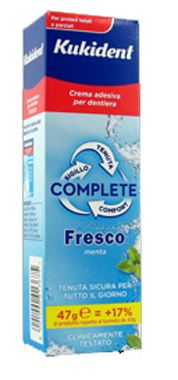KUKIDENT COMPLETE FRESCO CREMA ADESIVA PER PROTESI DENTARIE 47 G - Farmacia Rossi2 - Farmacia Rossi 