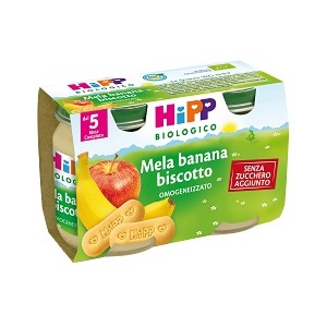 HIPP BIO OMOGENEIZZATO MELA BANANA BISCOTTO 2X125 G - Farmacia Rossi2 - Farmacia Rossi 