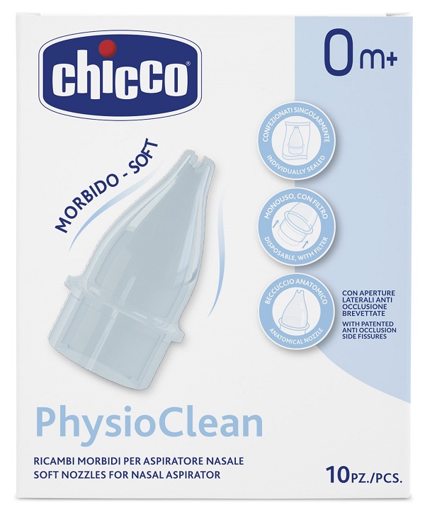 RICAMBI MORBIDI PER ASPIRATORE NASALE CHICCO PHYSIOCLEAN - Farmacia Rossi2 - Farmacia Rossi 
