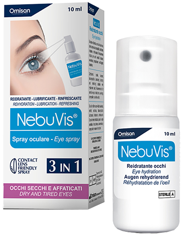 NEBUVIS REIDRATANTE OCCHI SPRAY 10 ML 1 PEZZO - Farmacia Rossi2 - Farmacia Rossi 