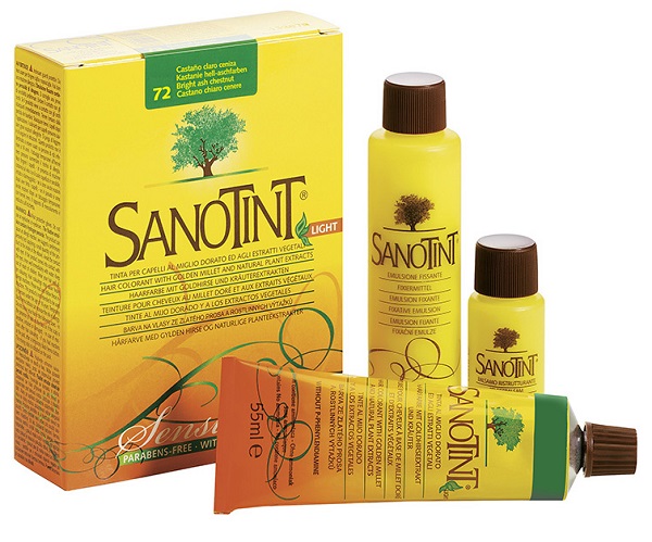 SANOTINT LIGHT TINTURA PER CAPELLI NUMERO 72 CASTANO CHIARO CENERE TUBO IN ASTUCCIO DI CARTONE 125 ML - Farmacia Rossi2 - Farmacia Rossi 