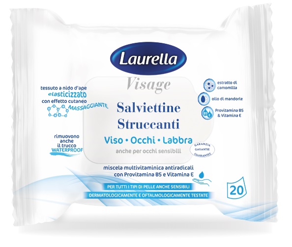 LAURELLA VISAGE SALVIETTINA STRUCCANTE 20 PEZZI - Farmacia Rossi2 - Farmacia Rossi 