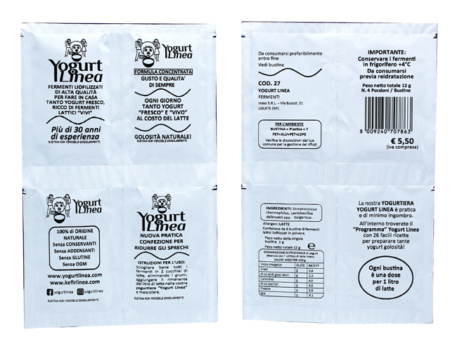 YOGURT LINEA FERMENTI LIOFILIZZATI 4 BUSTINE DA 6,5 G - Farmacia Rossi2 - Farmacia Rossi 