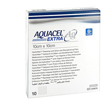 AQUACEL AG EXTRA MEDICAZIONE CON IONI ARGENTO 10X10 CM 10 PEZZI - Farmacia Rossi2 - Farmacia Rossi 