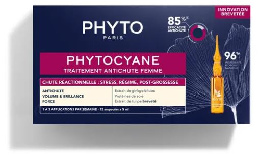PHYTO PARIS PHYTOCYANE TRATTAMENTO ANTICADUTA CAPELLI DONNA 12 FIALE 7,5 ML - Farmacia Rossi2 - Farmacia Rossi 
