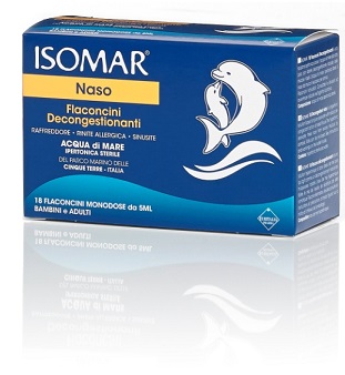 ISOMAR SOLUZIONE IPERTONICA ACQUA MARE 18 FLACONCINI MONODOSE 5 ML - Farmacia Rossi2 - Farmacia Rossi 
