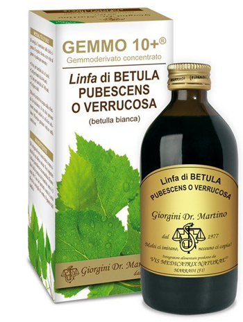 GEMMO 10+ BETULLA B LINFA 200 ML LIQUIDO ANALCOLICO - Farmacia Rossi2 - Farmacia Rossi 