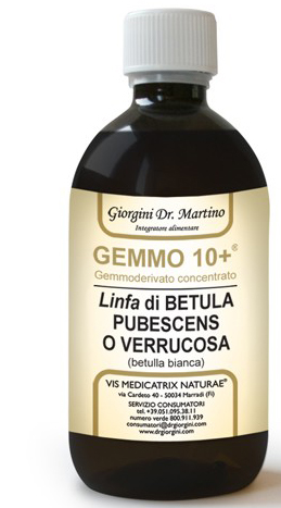 GEMMO 10+ BETULLA B LINFA 500 ML LIQUIDO ANALCOLICO - Farmacia Rossi2 - Farmacia Rossi 