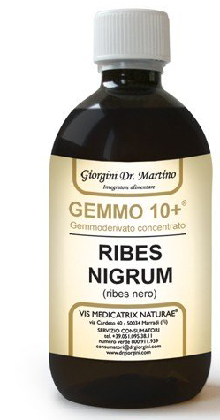 GEMMO 10+ RIBES NERO 500 ML LIQUIDO ANALCOLICO - Farmacia Rossi2 - Farmacia Rossi 