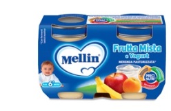 MELLIN MERENDA YOGURT FRUTTA MISTA 120 G X 2 PEZZI - Farmacia Rossi2 - Farmacia Rossi 