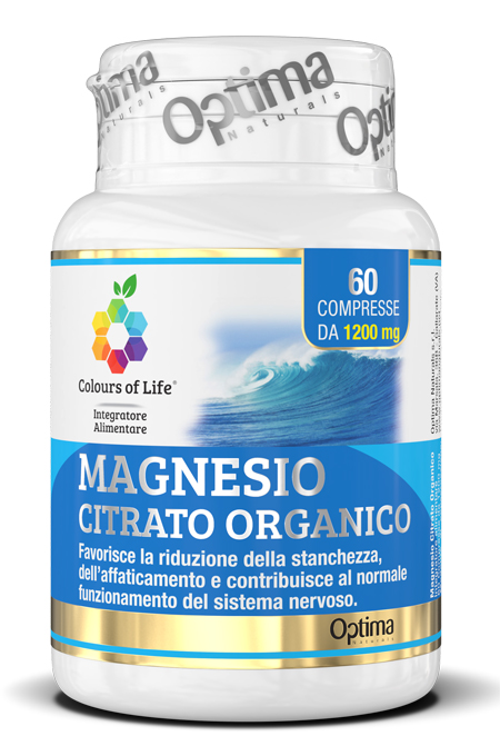 COLOURS OF LIFE MAGNESIO CITRATO ORGANICO 60 COMPRESSE 1200  MG - Farmacia Rossi2 - Farmacia Rossi 